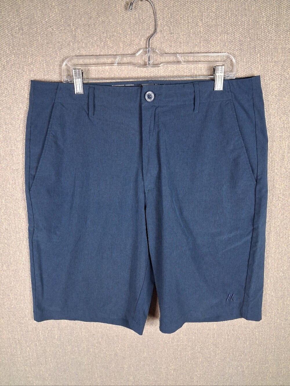Dixxon Flannel Co. Hybrid Stretch Flat Front Tech Shorts Navy Blue Mens Size 36